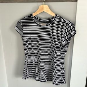 Universal standard striped cap sleeve tee, size 3XS
